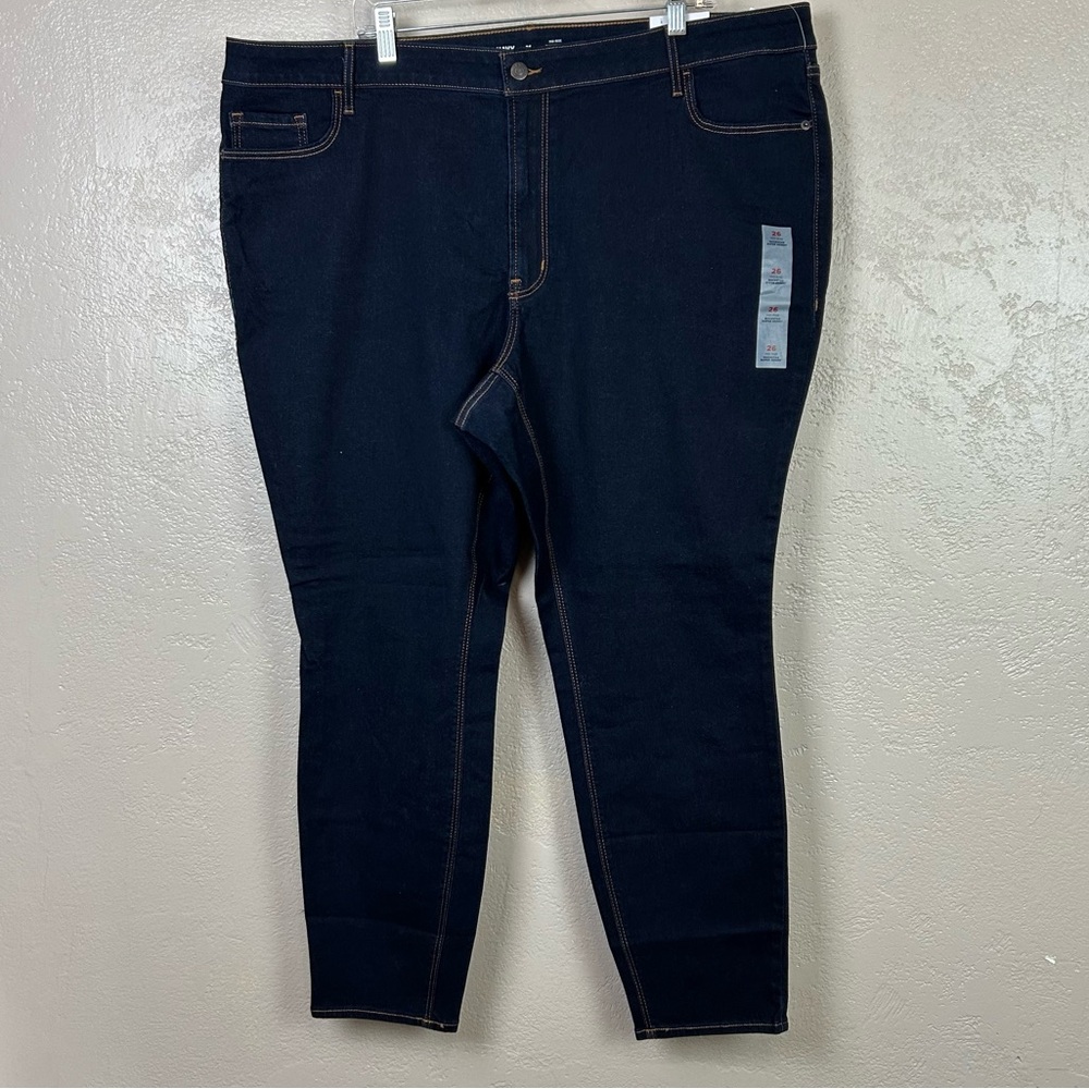 Old Navy Dark and Light Blue Rockstar Jeans